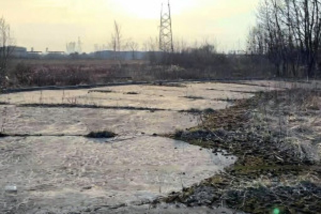 abandoned concrete test track