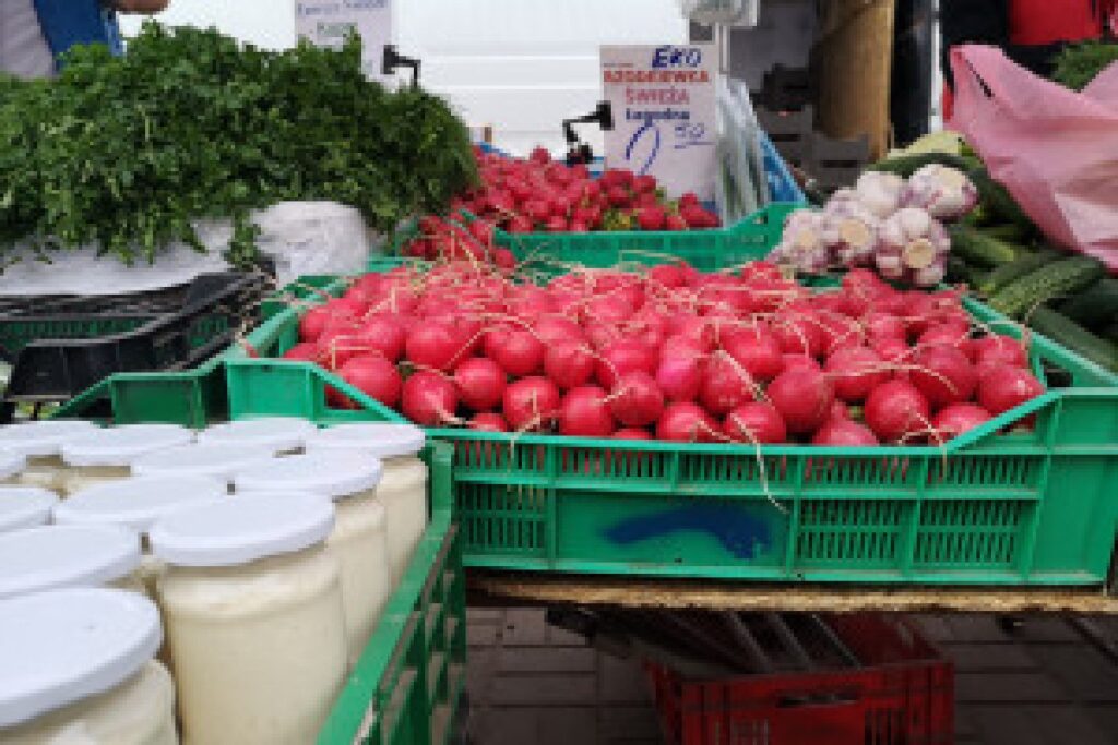 fresh spring vegetables market