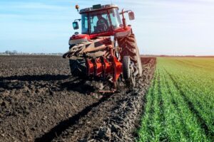 tractor field work