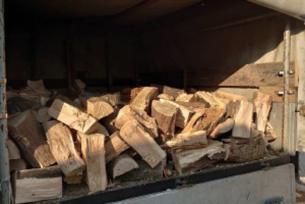 firewood stack pile