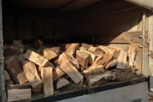 firewood stack pile