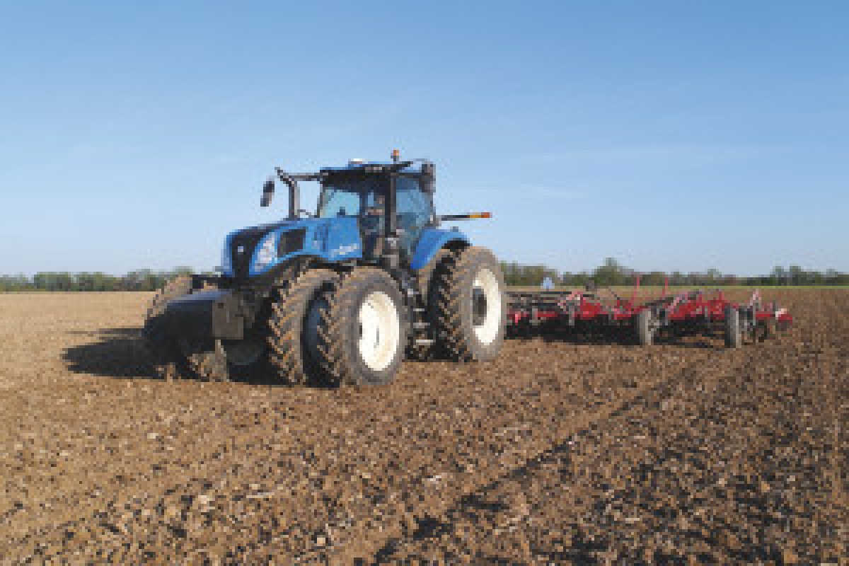New Holland tractor field