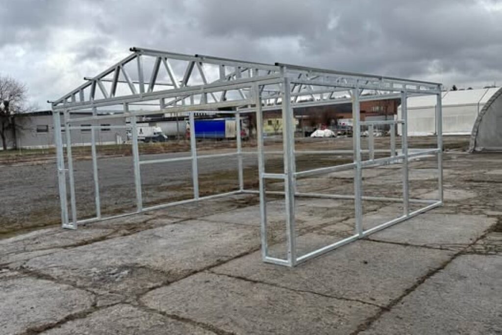 steel garage frame