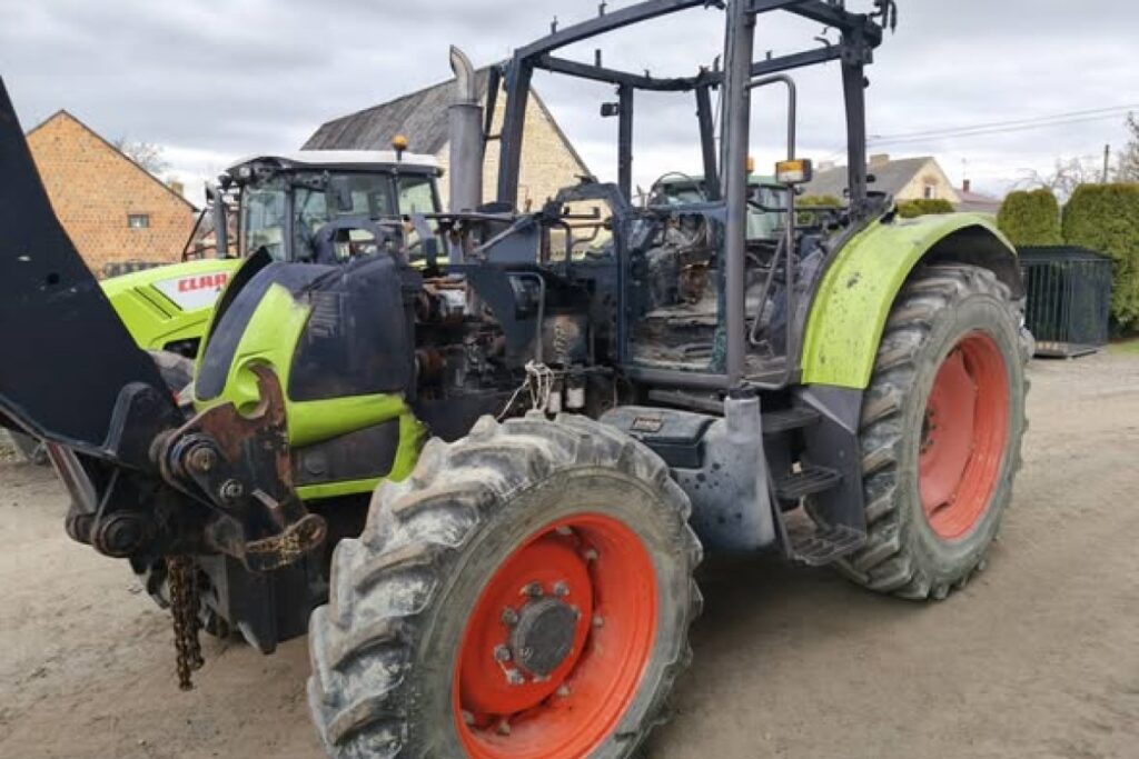 tractor damaged