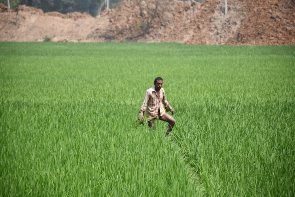 farmer protest field
