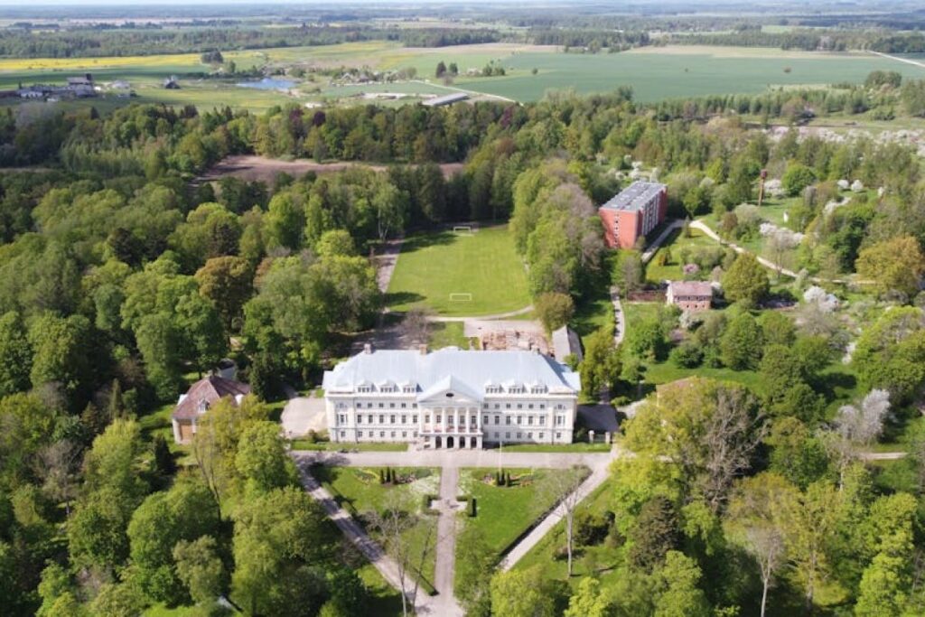 Swedish manor estate aerial