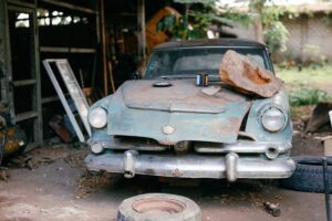 rusty car floor