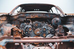 damaged engine