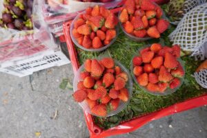 strawberries market