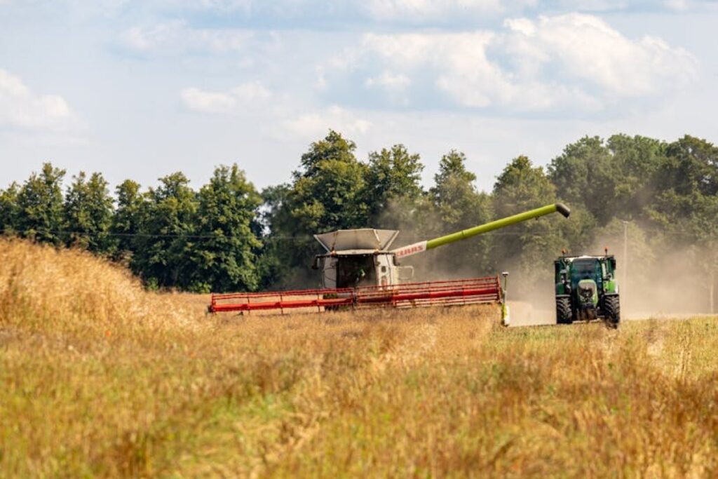 vintage combine harvester