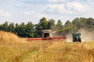 vintage combine harvester