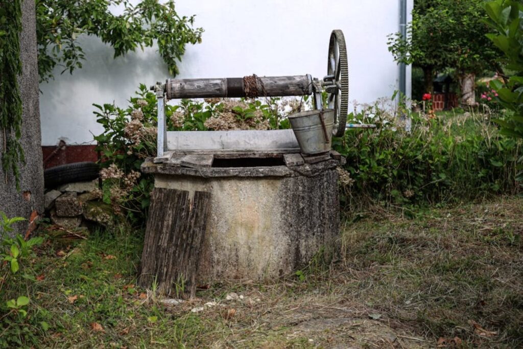 wooden well