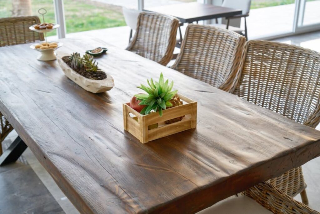 wooden table