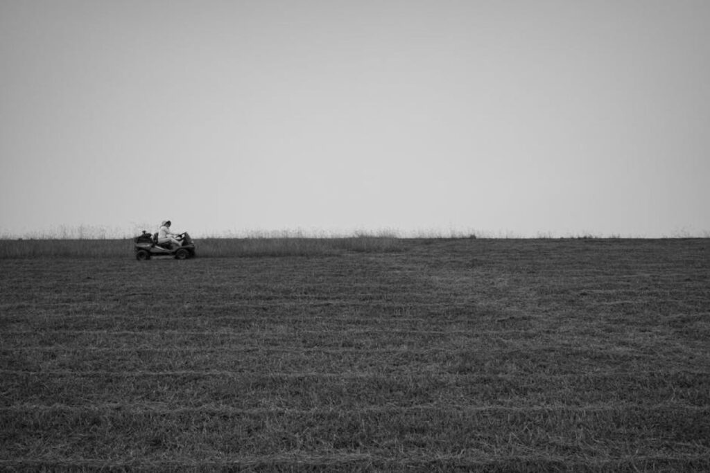 tractor mower field