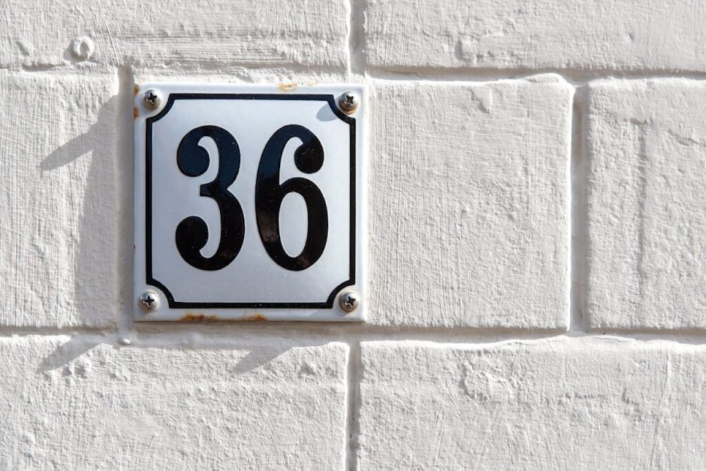 address sign