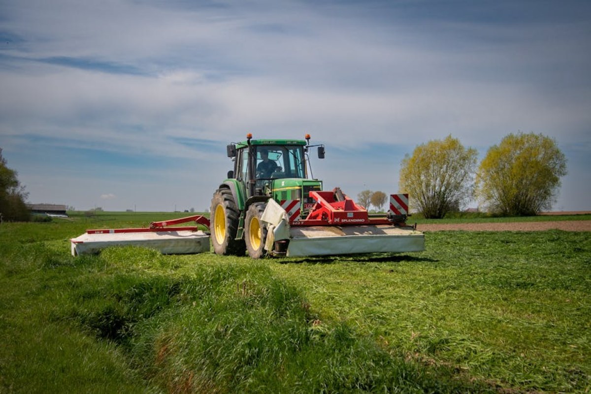 disc mower field