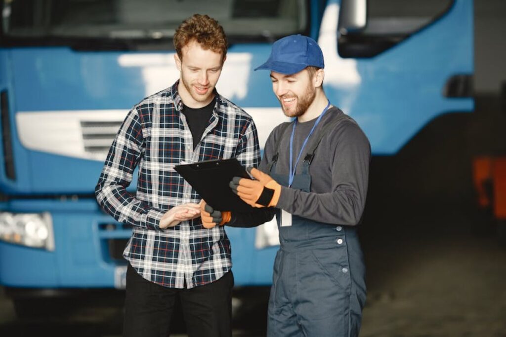 customs inspection truck