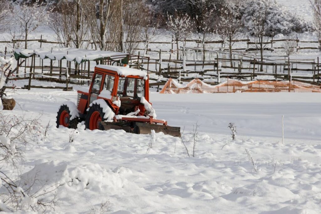 mini tractor snow plow