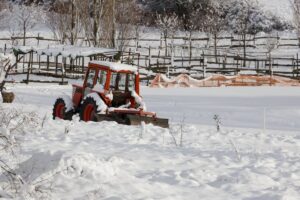 mini tractor snow plow