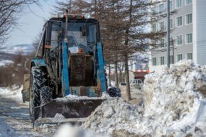 tractor with snowplow