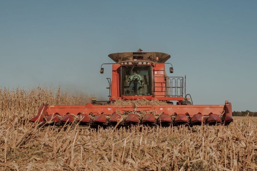 corn header harvester