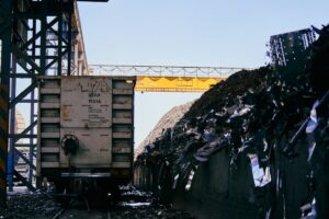 scrap metal pile