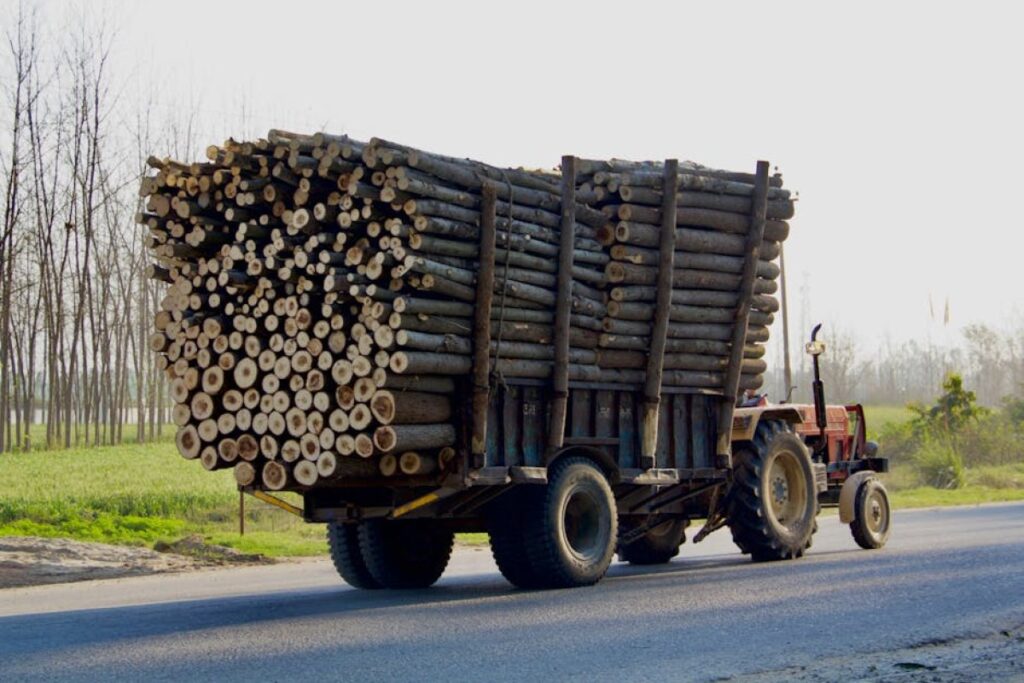 log splitter tractor