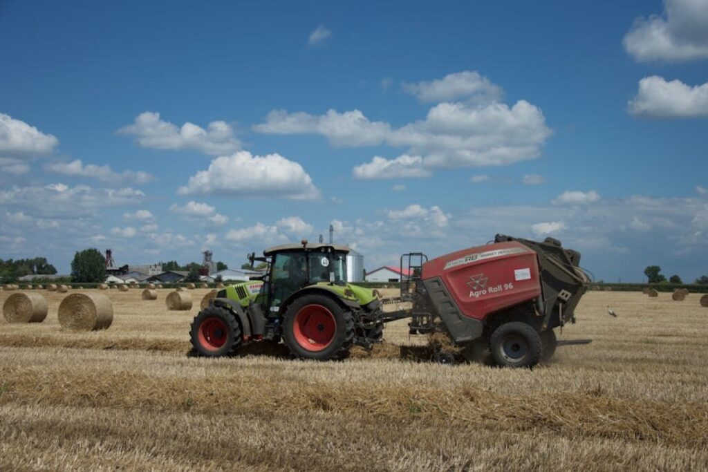 silos and baler